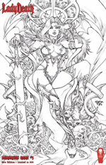 Lady Death_Damnation Game_1_Raw Edition signed by Brian Pulido