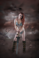 Red Sonja: Birth Of The She-Devil # 1 Cosplay Virgin cover signed by Shannon Kingston Red Sonja_Birth Of The She-Devil_1_Cosplay Virgin cover signed by Shannon Kingston